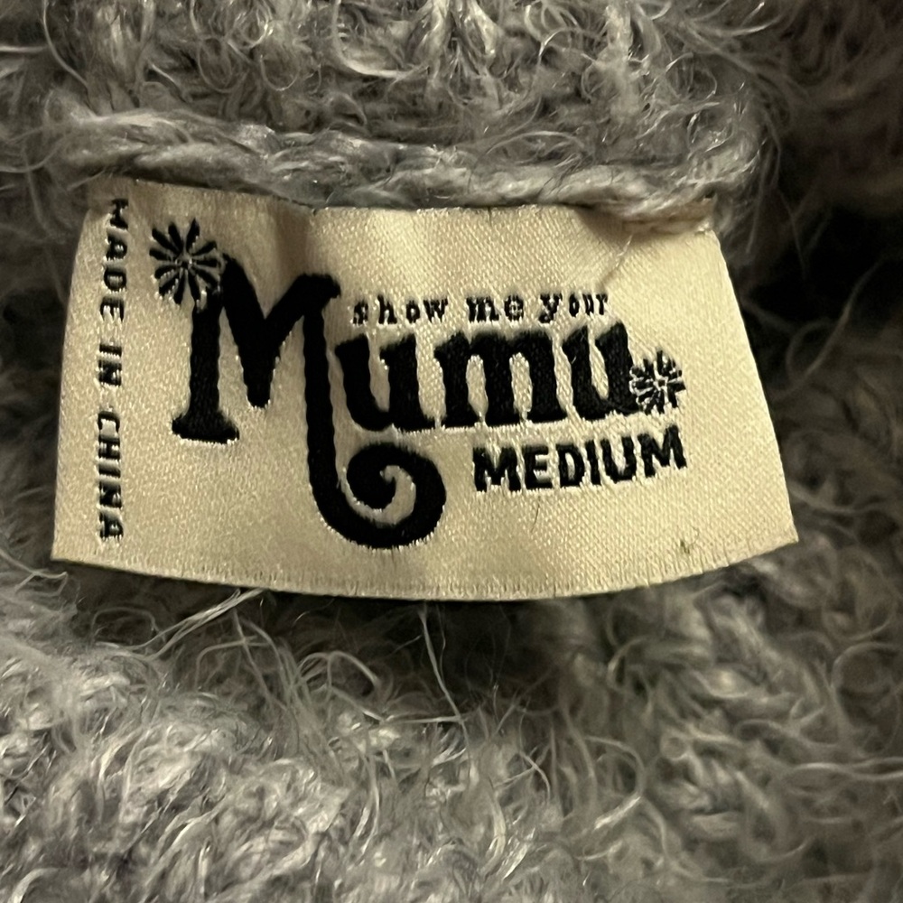 Show me your Mumu women’s fatima turtleneck fuzzy sweater-Size Medium - Picture 3 of 6